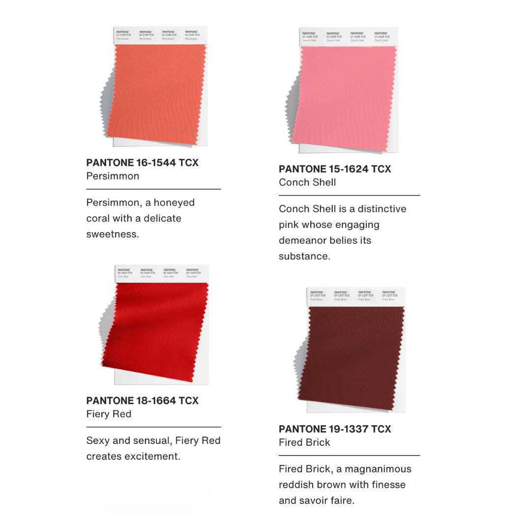 Pantone 15, 16, 18, 19